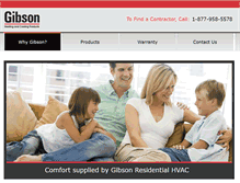 Tablet Screenshot of gibsonhvac.com